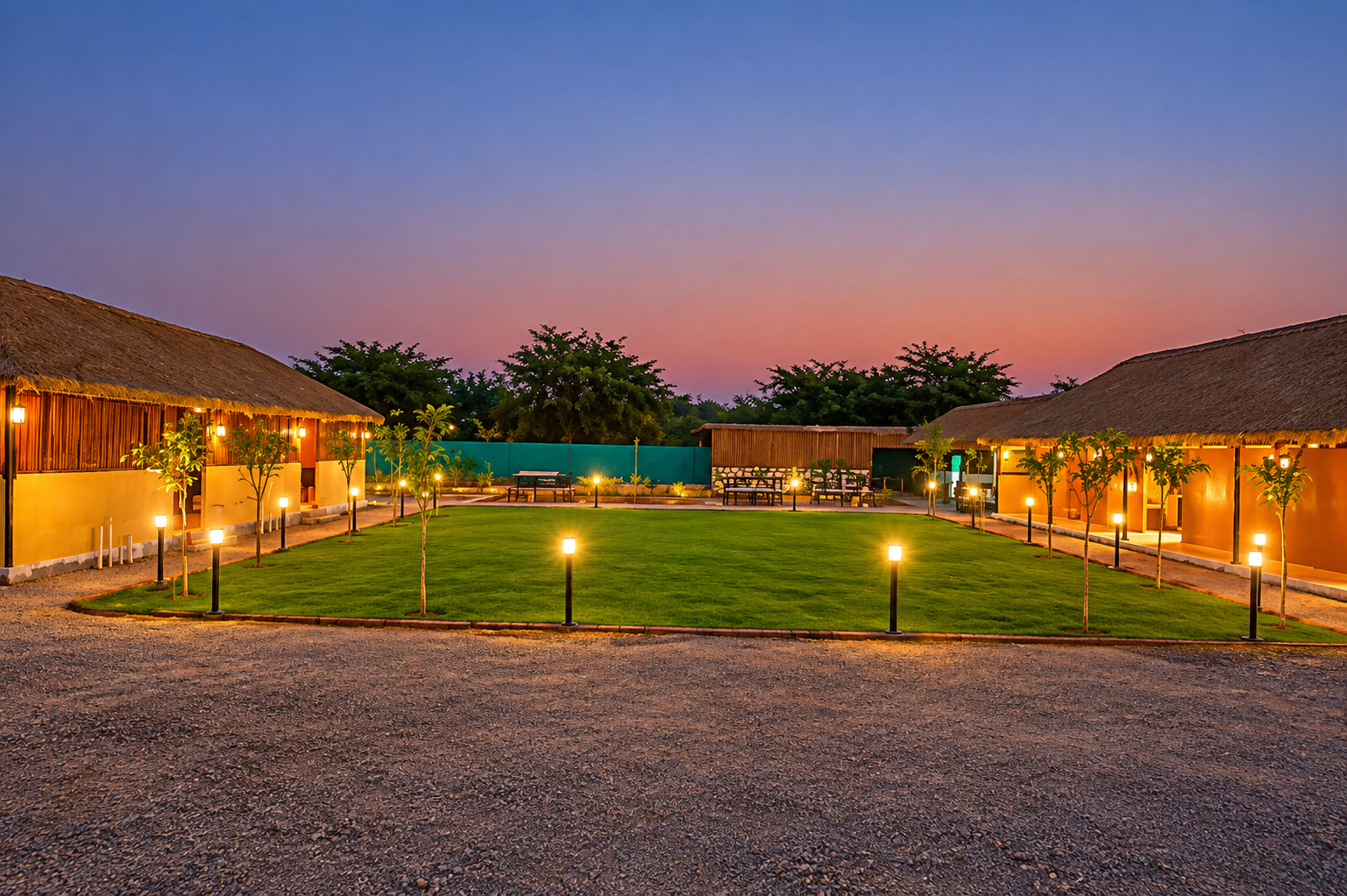 Custom built traditional hut cottage with a veranda
