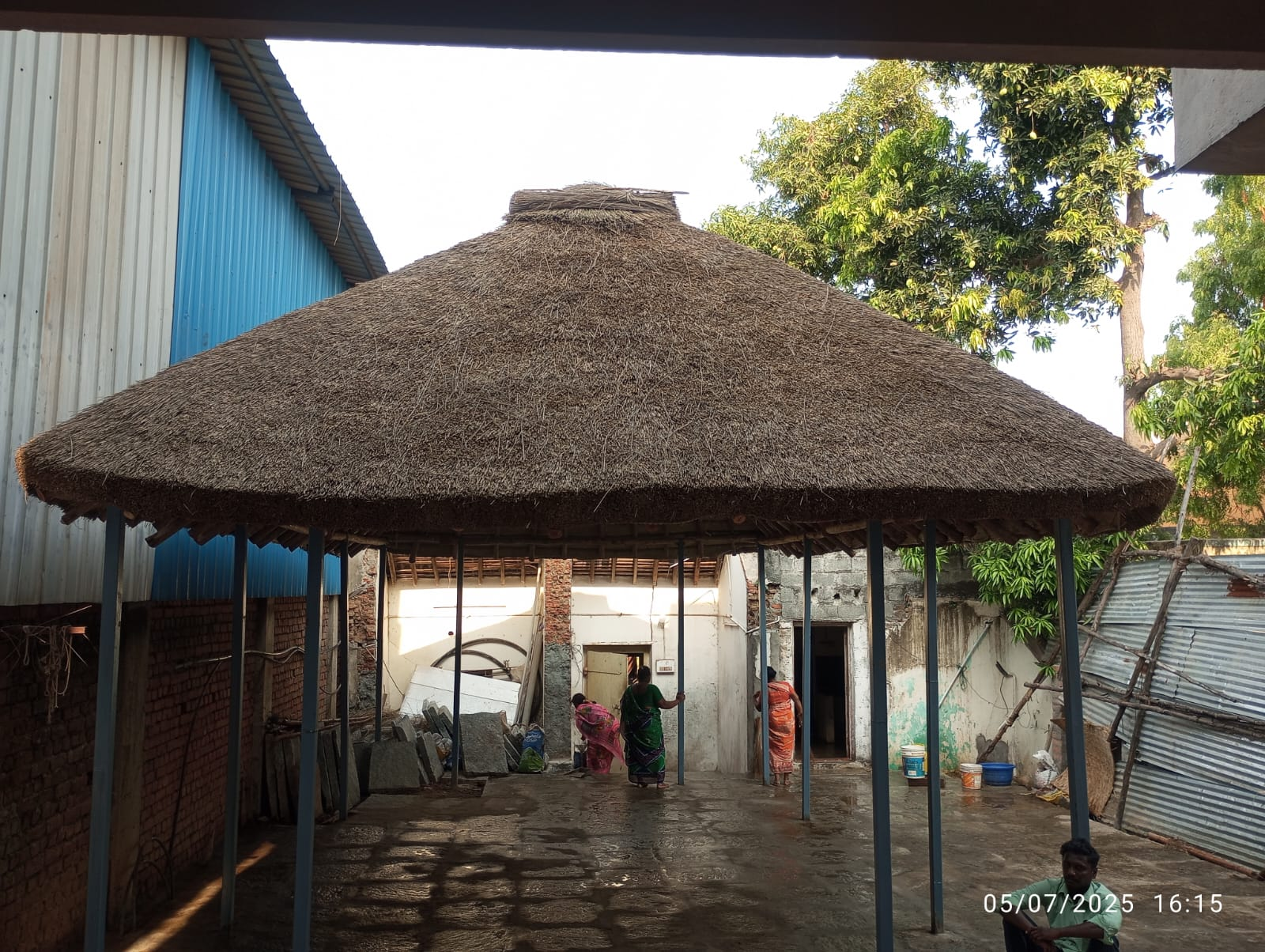 Heritage Tamil style house with a thatched roof