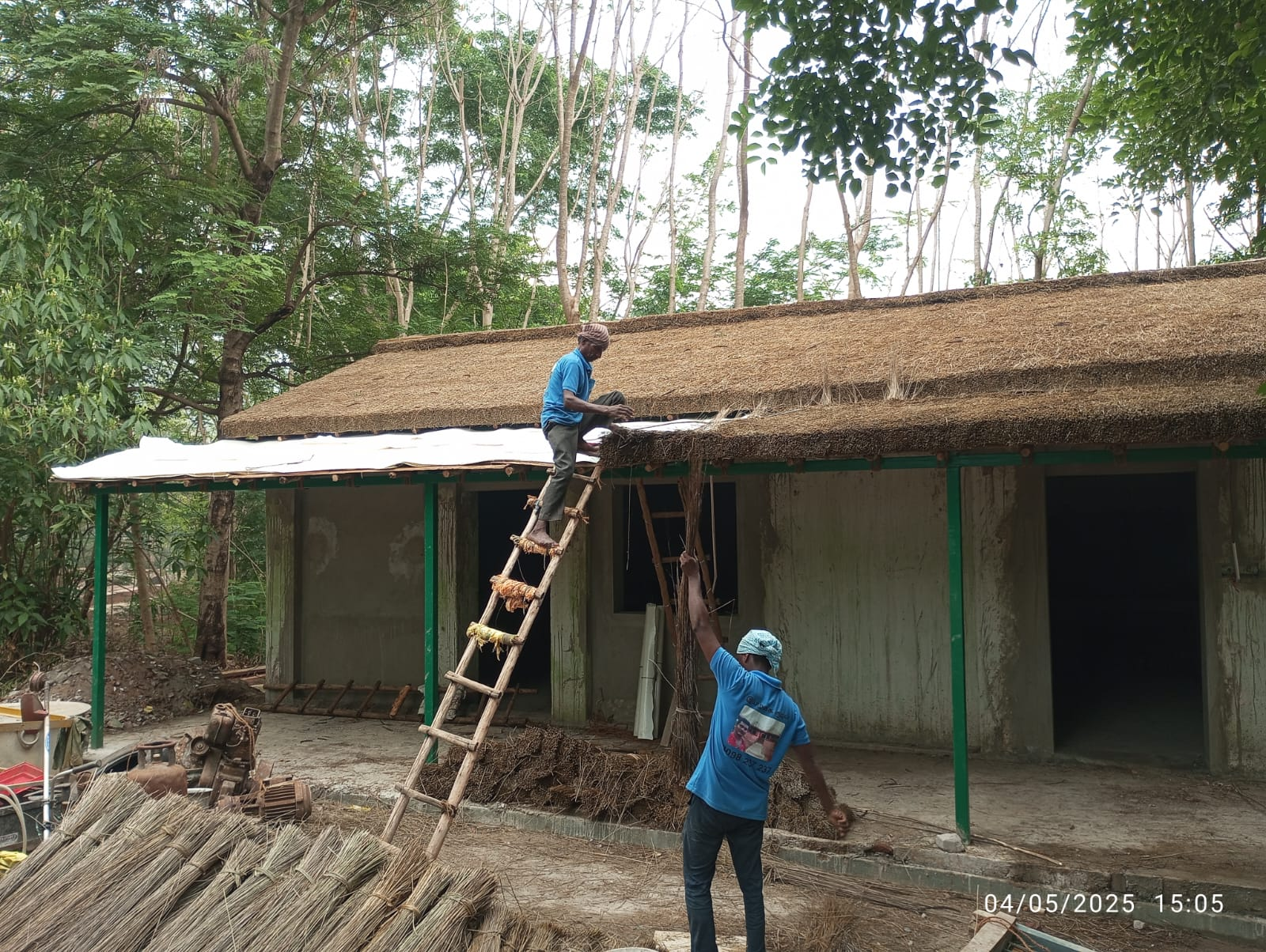Custom built traditional hut cottage with a veranda