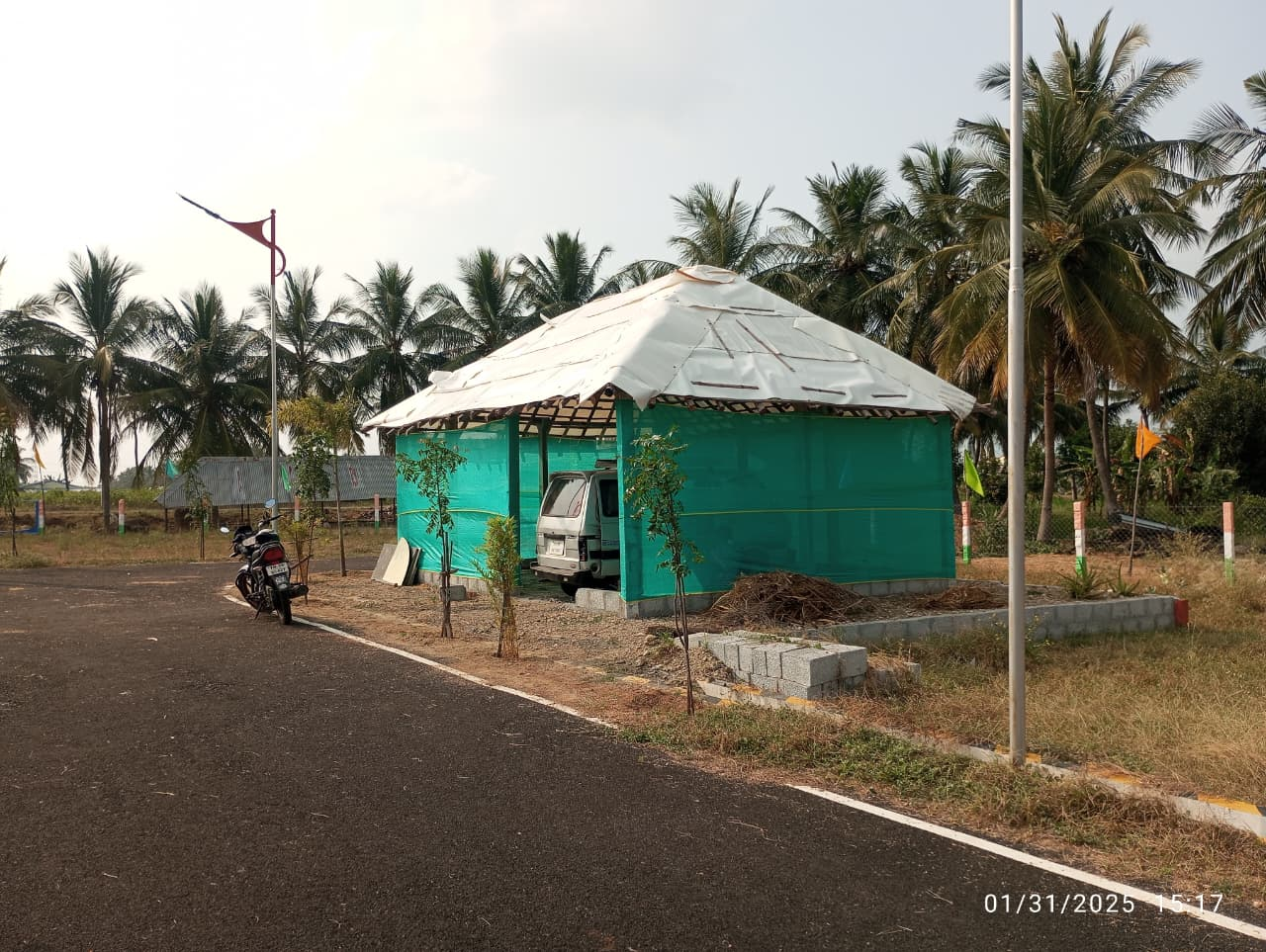 Custom built traditional hut cottage with a veranda